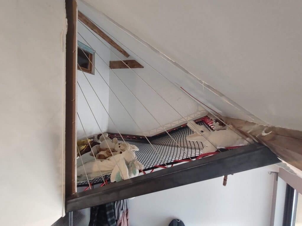 filet cordage garde-corps securité mezzanine jeu