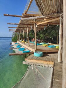 Custom-made hotel overwater net