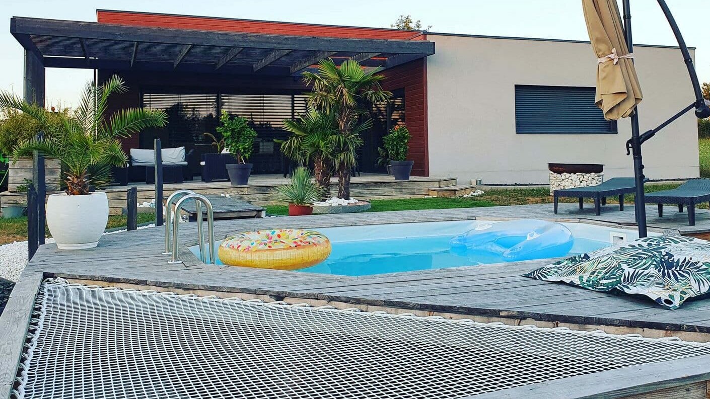 Filet exterieur piscine terrasse