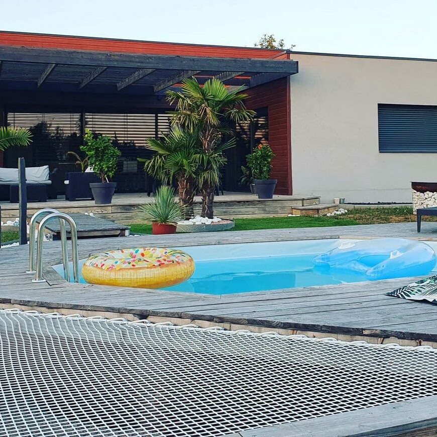 Filet exterieur piscine terrasse