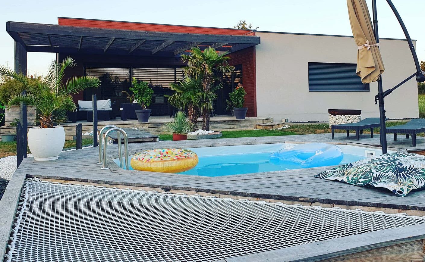 Filet exterieur piscine terrasse