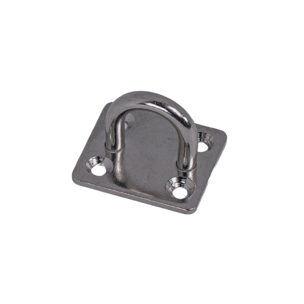 Pontet à platine carrée en inox 316 pour filet sur mesure