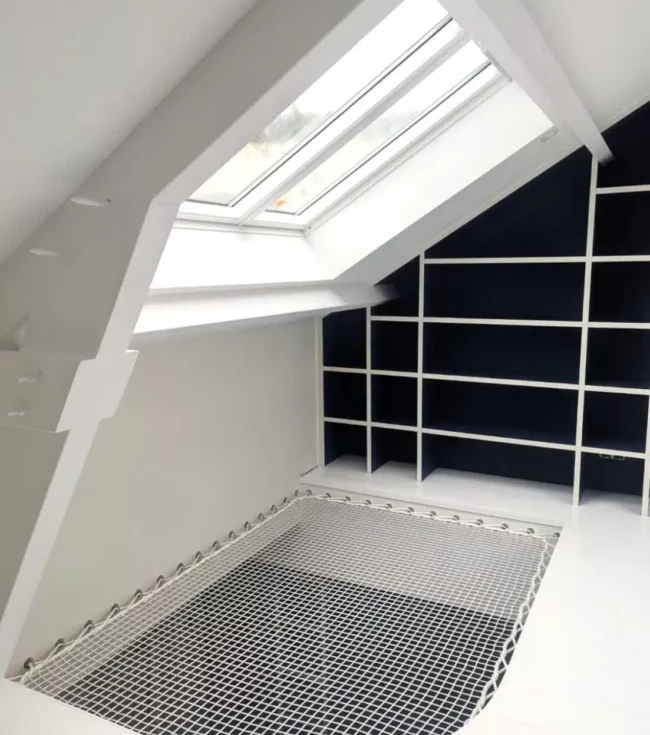 filet interieur design 30x30mm blanc forme arondie avec pontet sur platine