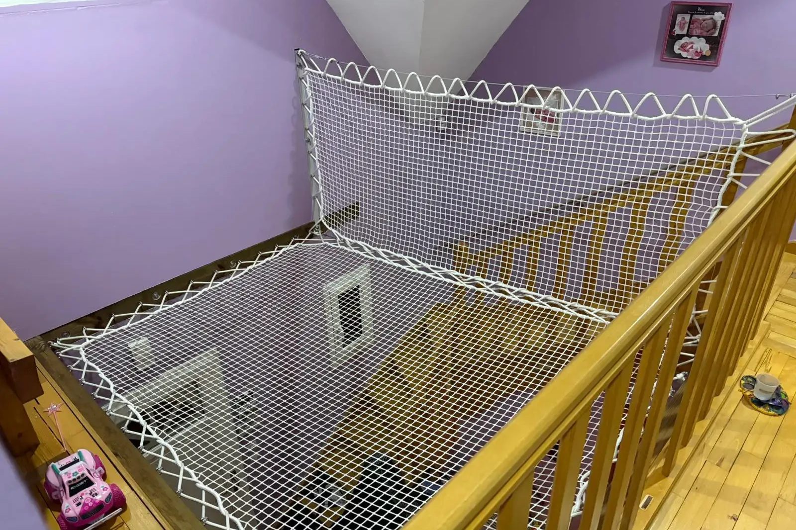 Garde corps avec cable et filet horizontal Feelnets