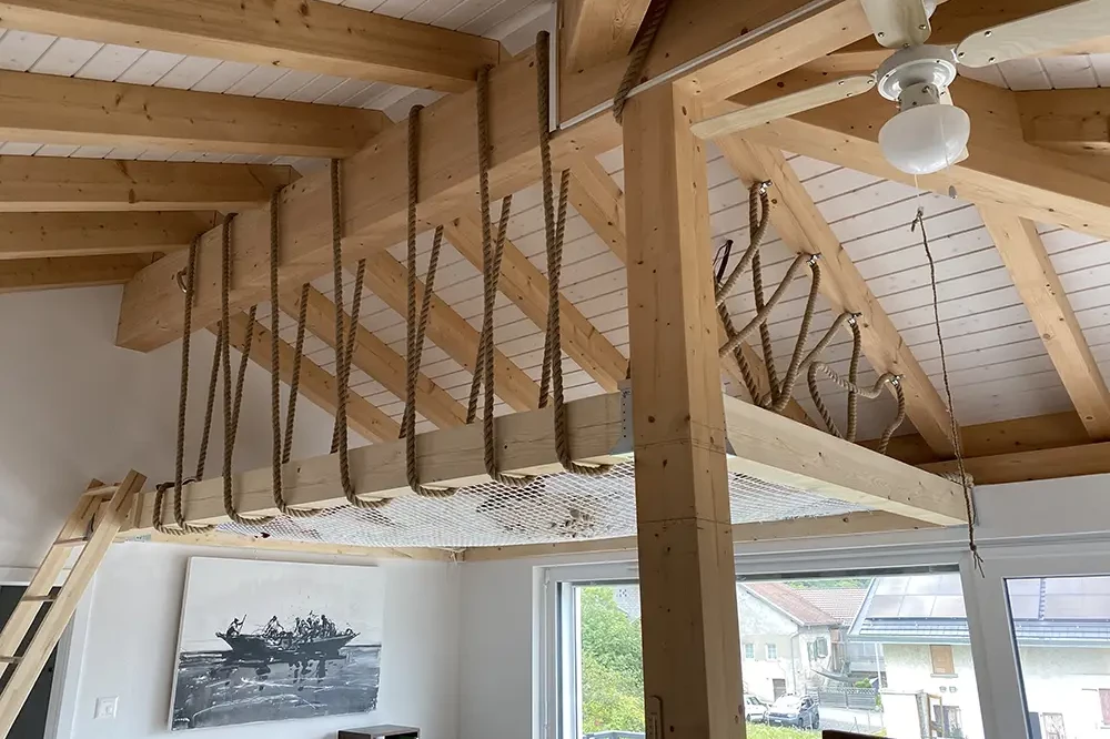 Filet mezzanine cabane Maille de 30x30mm blanc