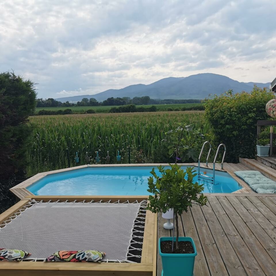 Piscine et filet terrasse