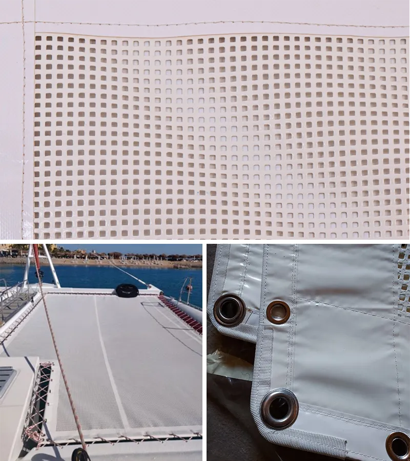 PVC Mesh Serge Ferrari : filet catamaran grand volume Feelnets