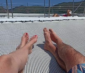Filet détente sur mesure pour catamaran par Feelnets